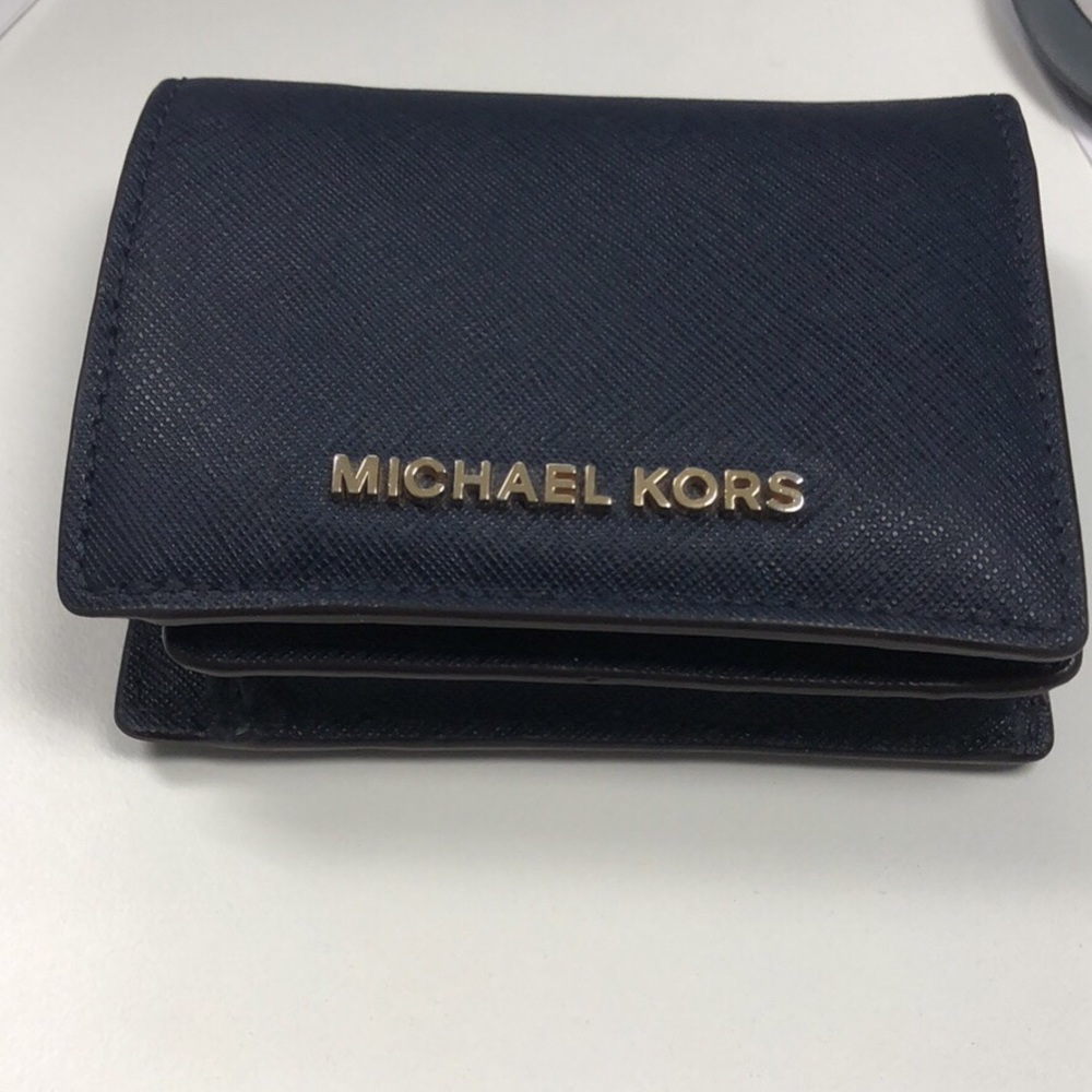 Michael kors wallet navy blue